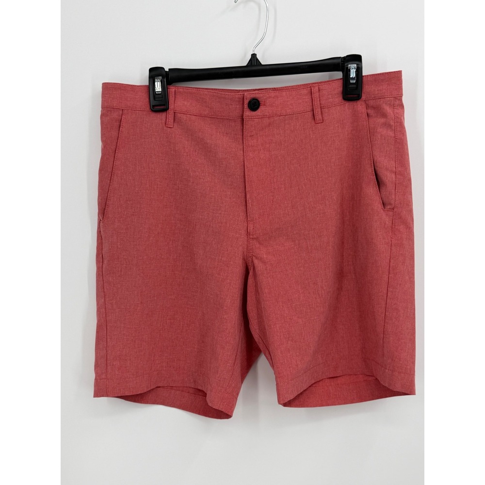 Bearbottom Stretch Swim Shorts Mens 32 Red 8 Inch Inseam Casual Board Shorts